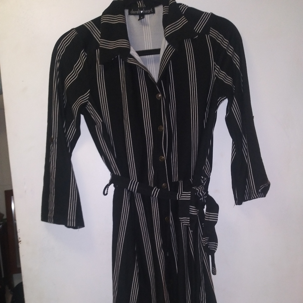 WhiteStripe on black dress